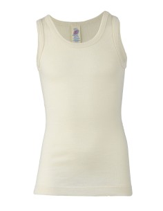 CANOTTA BAMBINI IN LANA-SETA - GRIGIO 2