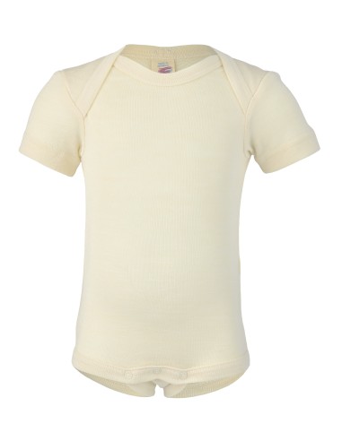 BODY MANICA CORTA IN LANA-SETA