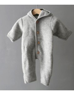 TUTONA BIMBI IN PILE DI LANA MERINO BIOLOGICA - GRIGIO
