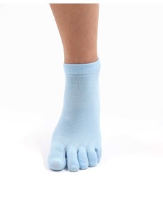 CALZINI CORTI IN BAMBU' 5 DITA - AZZURRO 2