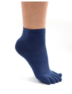 CALZINI CORTI IN BAMBU' 5 DITA - NAVY