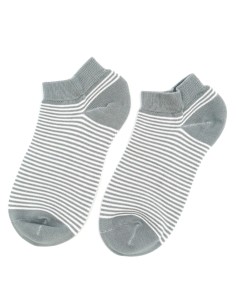CALZINI IN BAMBU'CORTI "BASIC STRIPE" - GRIGIO
