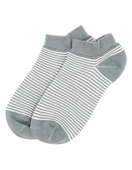 CALZINI CORTI BAMBU "BASIC STRIPE"