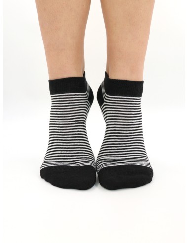 CALZINI CORTI BAMBU "BASIC STRIPE"