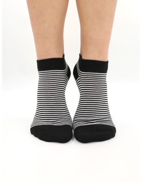CALZINI CORTI BAMBU "BASIC STRIPE"