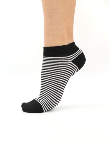 CALZINI CORTI BAMBU "BASIC STRIPE"