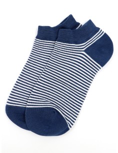 CALZINI IN BAMBU'CORTI "BASIC STRIPE" - NAVY 2