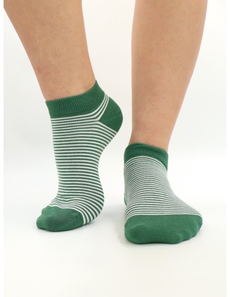 CALZINI CORTI BAMBU "BASIC STRIPE"