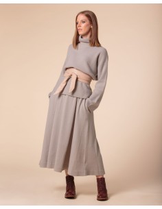GONNA AMPIA 100% CASHMERE CON PENCES "MARTA" - SASSO 2