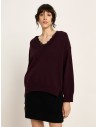 MAGLIONE SCOLLO A "V" IN LANA E COTONE BIO