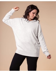 MAXI FELPA UNISEX IN 100% CASHMERE CON CAPPUCCIO "ALICE"...