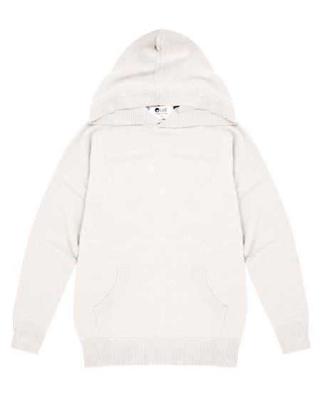 MAXI FELPA UNISEX IN 100% CASHMERE CON CAPPUCCIO "ALICE"