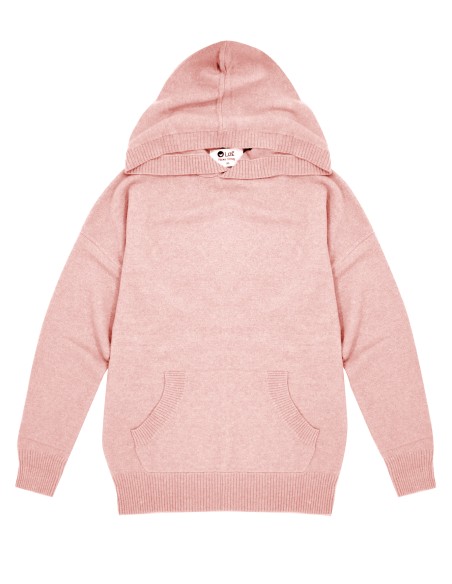 MAXI FELPA UNISEX IN 100% CASHMERE CON CAPPUCCIO "ALICE"