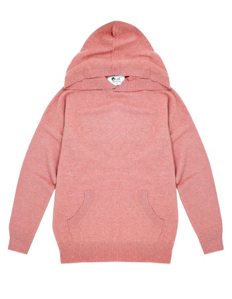 MAXI FELPA UNISEX IN 100% CASHMERE CON CAPPUCCIO "ALICE"