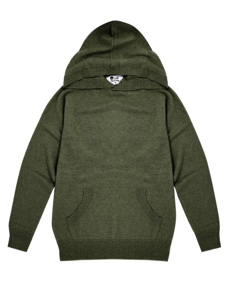 MAXI FELPA UNISEX IN 100% CASHMERE CON CAPPUCCIO "ALICE"