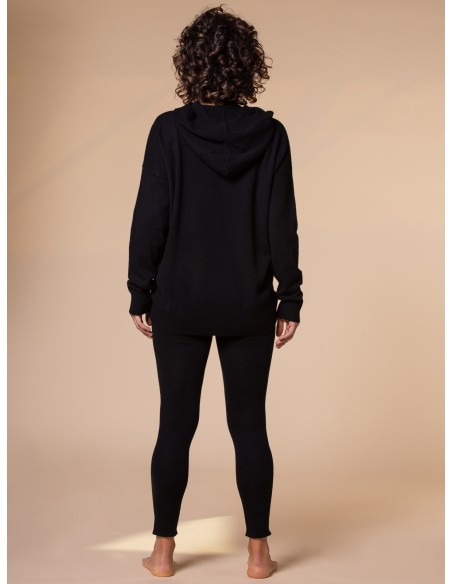 MAXI FELPA UNISEX IN 100% CASHMERE CON CAPPUCCIO "ALICE"