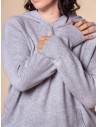 MAXI FELPA UNISEX IN 100% CASHMERE CON CAPPUCCIO "ALICE"