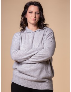 MAXI FELPA UNISEX IN 100% CASHMERE CON CAPPUCCIO "ALICE"... 2