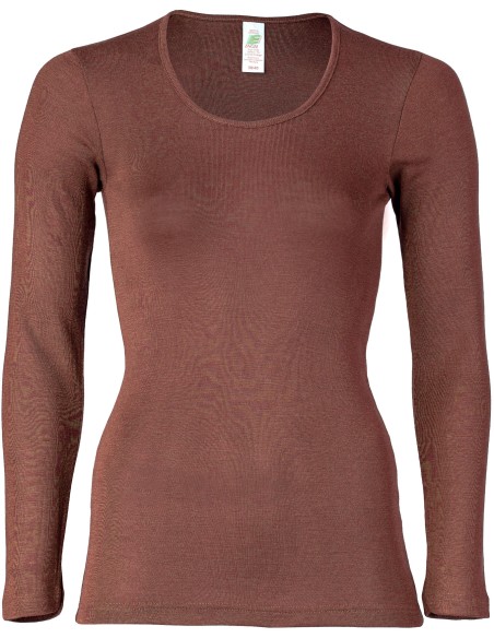 T-SHIRT DONNA LANA-SETA MANICHE LUNGHE