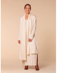 STOLA CASHMIRETTA IN SETA E CASHMERE - BIANCO 2