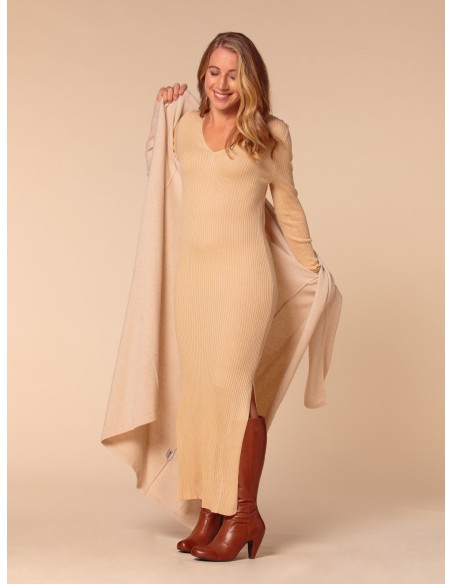 VESTITO CASHMIRETTO IN SETA E CASHMERE "AURORA"
