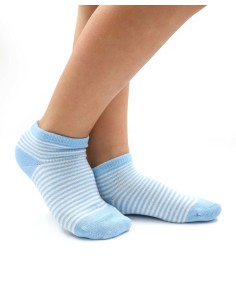 CALZINI CORTI BAMBINI IN BAMBU "BASIC STRIPE"