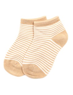 CALZINI CORTI BAMBINI IN BAMBU "BASIC STRIPE" - NUDE 2