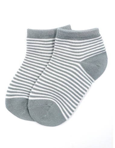 CALZINI CORTI BAMBINI IN BAMBU "BASIC STRIPE"
