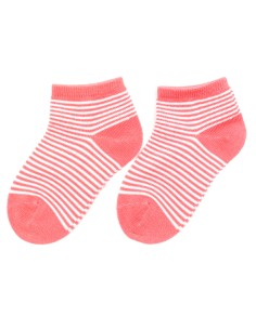CALZINI CORTI BAMBINI IN BAMBU "BASIC STRIPE" - ROSA