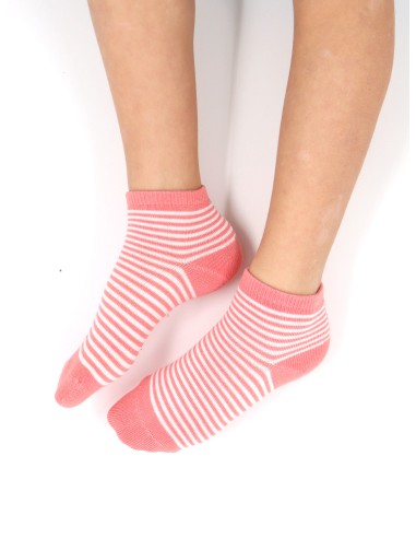 CALZINI CORTI BAMBINI IN BAMBU "BASIC STRIPE"