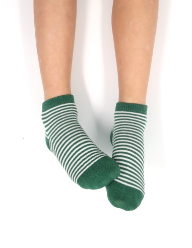 CALZINI CORTI BAMBINI IN BAMBU "BASIC STRIPE"