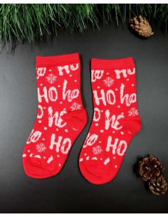 CALZINI IN BAMBU' KIDS "HO-HO-HO" - GRIGIO