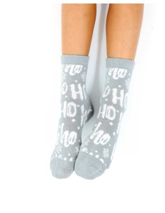 CALZINI IN BAMBU' KIDS "HO-HO-HO" - GRIGIO 2