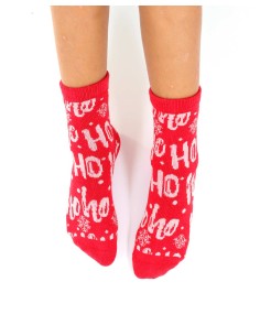 CALZINI IN BAMBU' KIDS "HO-HO-HO" - ROSSO 2