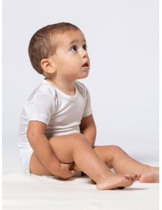 BODY M/ CORTA IN SETA  - BIANCO