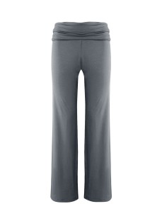 PANTALONE AMPIO IN BAMBU' CON FASCIA IN VITA - GRIGIO