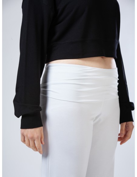 PANTALONE AMPIO IN BAMBU' CON FASCIA IN VITA