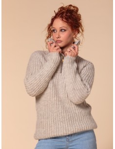 MAGLIONE ISLANDESE UNISEX IN 100% LANA VERGINE - GRIGIO