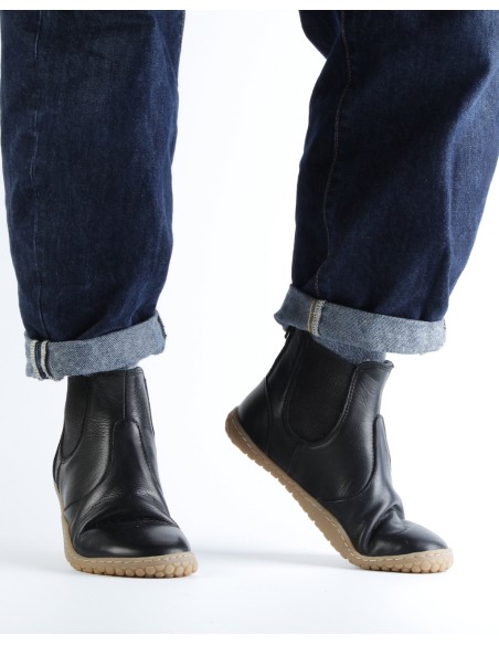 STIVALETTO BAREFOOT IN NAPPA A CONCIA VEGETALE E VELLO D'AGNELLO "KIM"