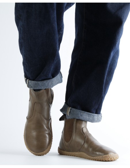 STIVALETTO BAREFOOT IN NAPPA A CONCIA VEGETALE E VELLO D'AGNELLO "KIM"