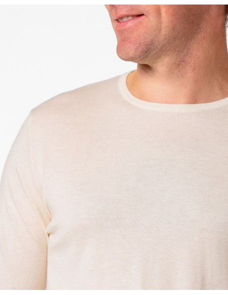 CASHMIRETTA UOMO GIROCOLLO IN SETA E CASHMERE "THOMAS"