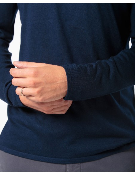 CASHMIRETTA UOMO GIROCOLLO IN SETA E CASHMERE "THOMAS"