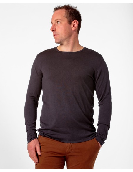 CASHMIRETTA UOMO GIROCOLLO IN SETA E CASHMERE "THOMAS"