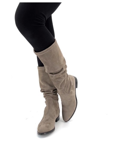 STIVALE INVERNALE DONNA IN CAMOSCIO STRETCH