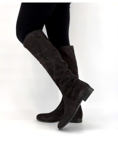 STIVALE INVERNALE DONNA IN CAMOSCIO STRETCH - CAFFE' 2