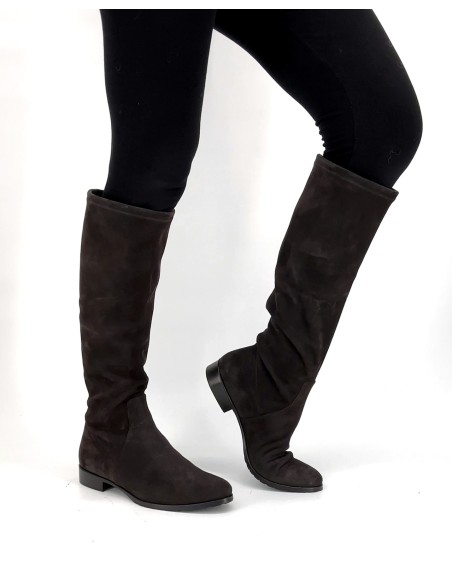 STIVALE INVERNALE DONNA IN CAMOSCIO STRETCH