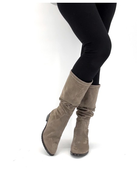 STIVALE INVERNALE DONNA IN CAMOSCIO STRETCH