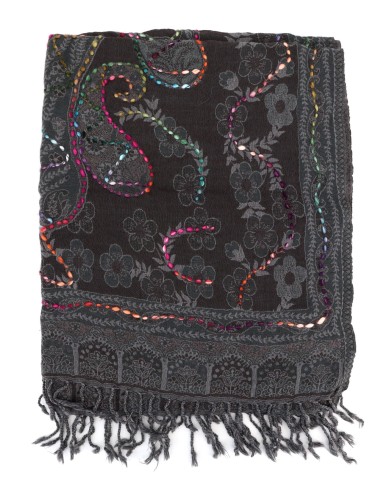 STOLA IN LANA RICAMATA 70X180 "JOY"