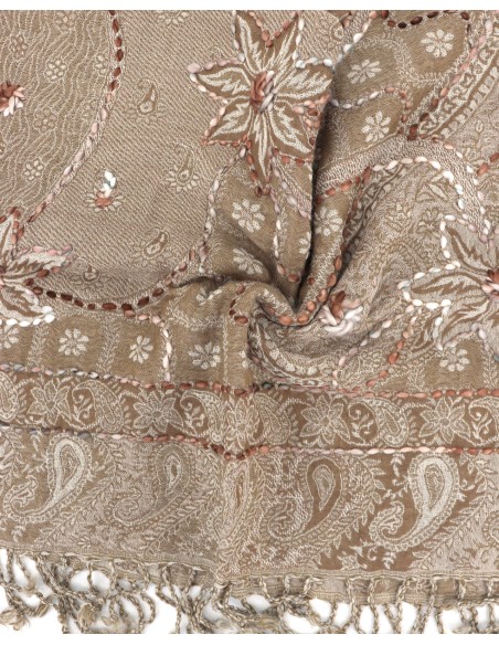 STOLA IN LANA RICAMATA 70X180 "JOY"