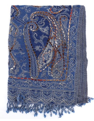 STOLA IN LANA RICAMATA 70X180 "JOY"